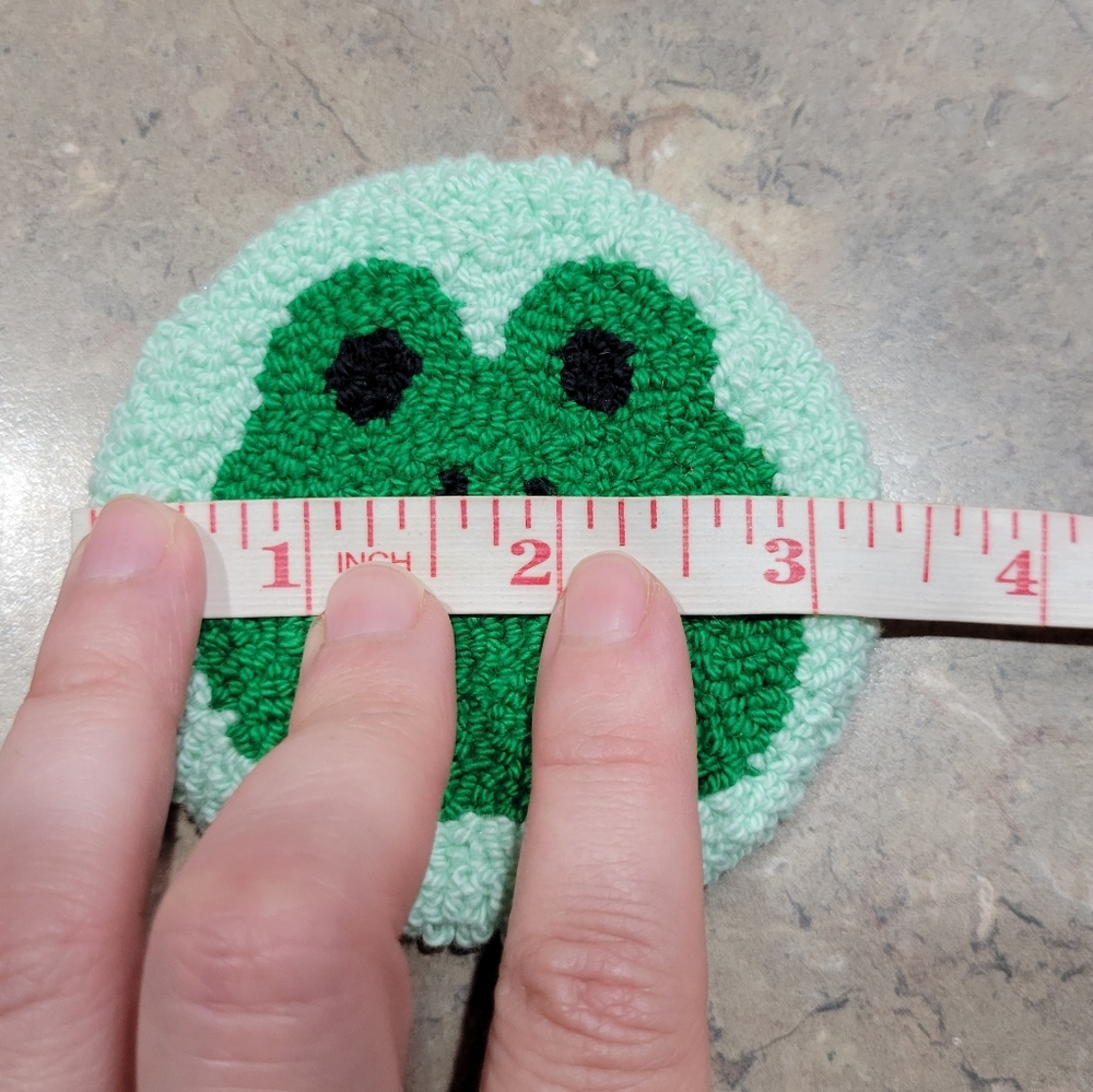 2 PieceCute Frog Face Mug Rug Coasters - Picture 4 of 4